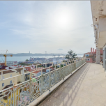 In Lapa with terrace and river front view