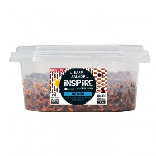 BASES SALADE INSPIRE 1,2 kg RIZ NOIR, GRAINES DE LIN, SAUCE SOJA ET HUILE D’OLIVE