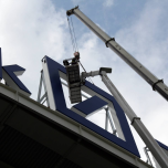 Dachwerbeanlage Deutsche Bank Park