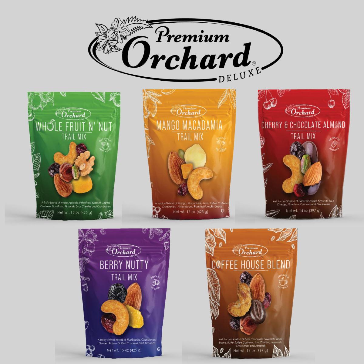 NEW Premium Orchard DELUXE Trail Mixes