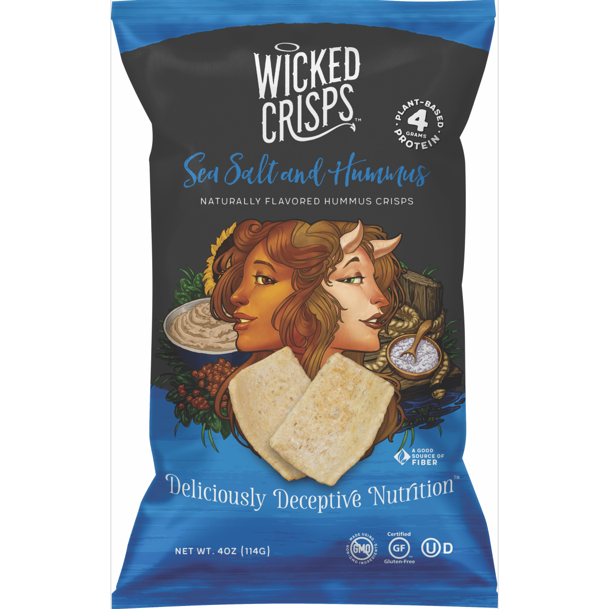 Wicked Crisps Sea Salt & Hummus Crisps