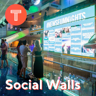 Social Media Walls - In-Person, Virtual, & Hybrid
