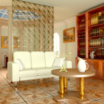 Room Partition Bronze Screen.