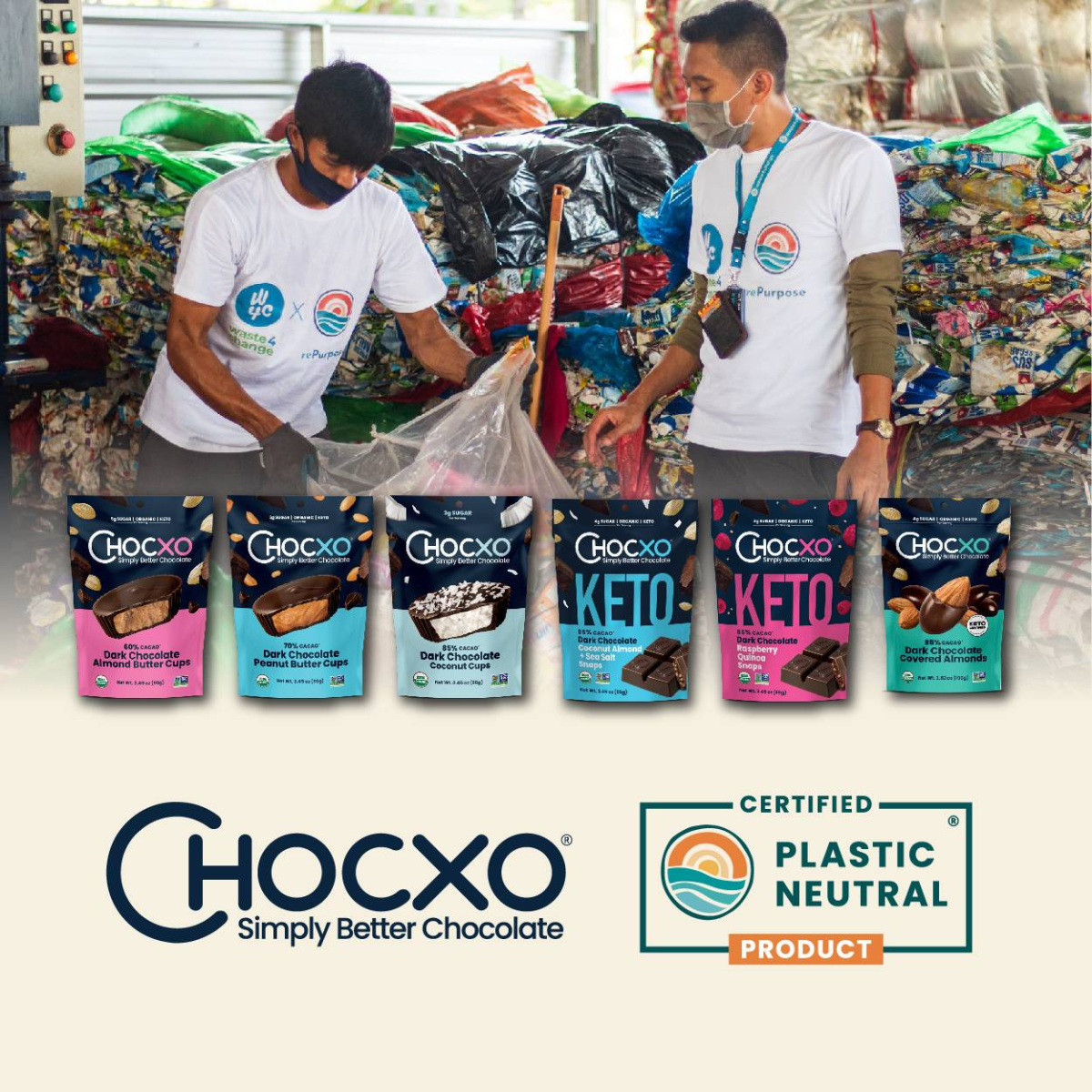 Chocxo Goes Plastic Neutral to Help Fight Plastic Waste