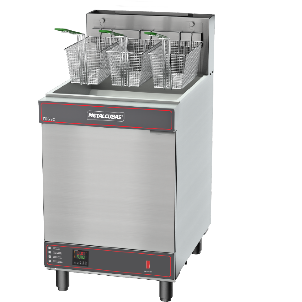 Fritadores Industriais - Zona Fria de Óleo - FOG 3 C - Gás