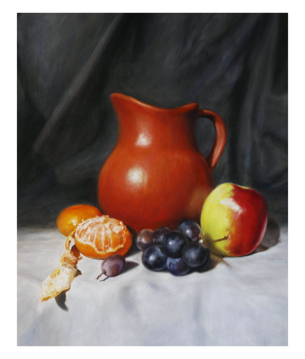 Still life – Jar and fruits