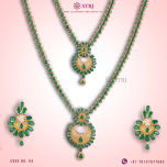 Ruby and Emerald haaram / necklace ( Precious Gem stone Jewellery )