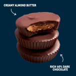 Chocxo Dark Chocolate Almond Butter Cups - 60% Cacao