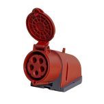 Power CEE opbouw wandcontactdoos 5-polig 32A IP44 rood