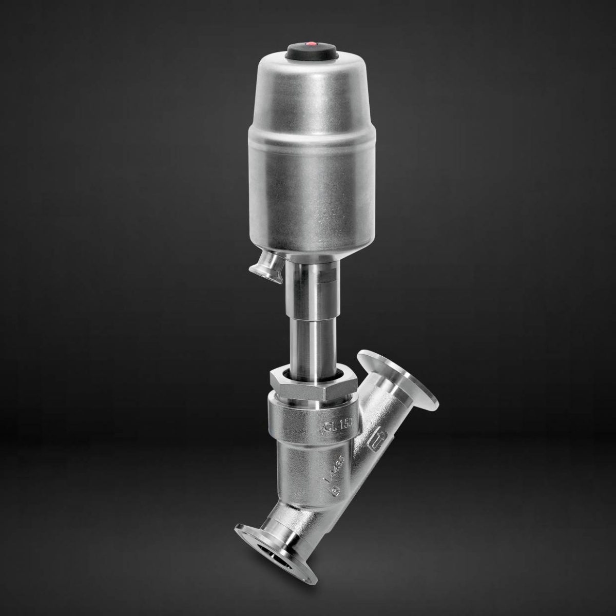 GEMÜ 555 Pneumatically operated angle seat globe valve