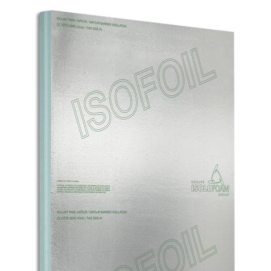 ISOFOIL | Isolant rigide pare-vapeur pour murs intérieurs de fondation