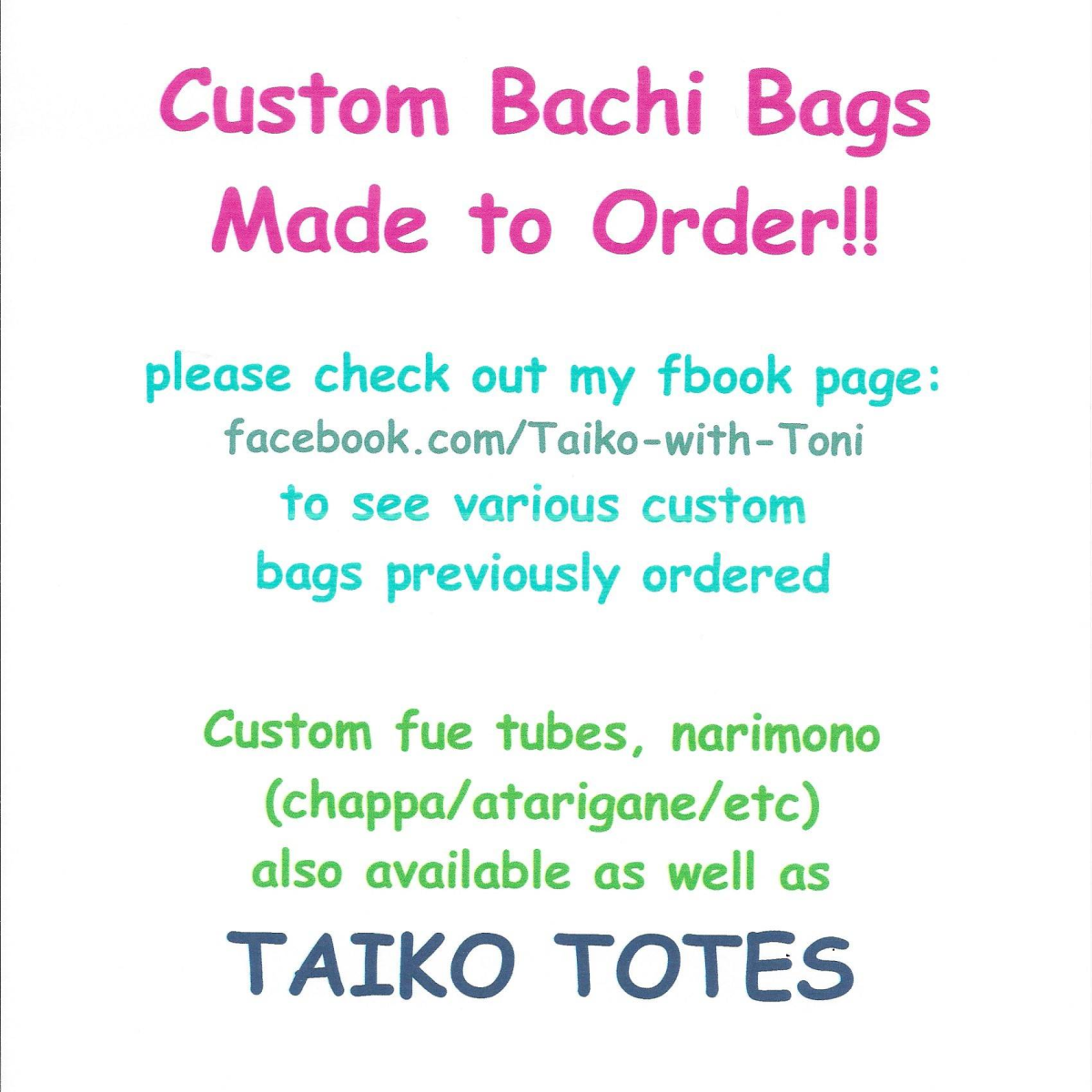 Custom Bachi Bags Made to Order