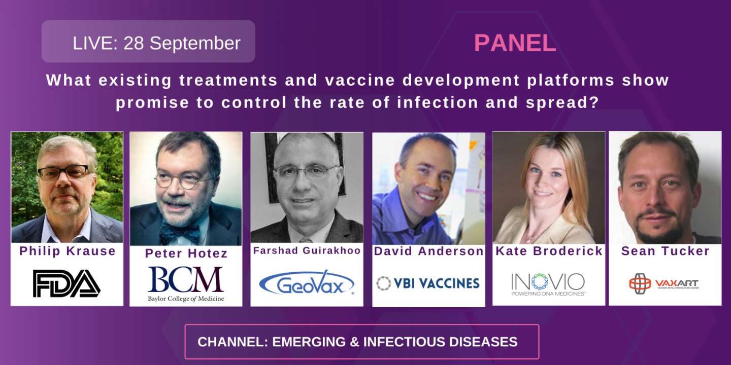 What existing treatments and vaccine development platforms show promise to control the rate of infection and spread?