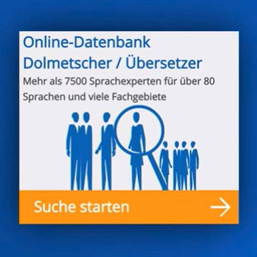 Online-Suche in der BDÜ-Mitgliederdatenbank