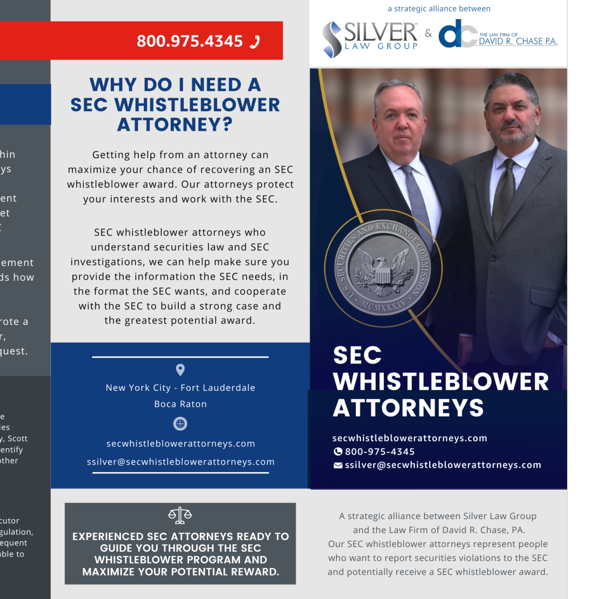 SEC Whistleblowers Attorneys Brochure