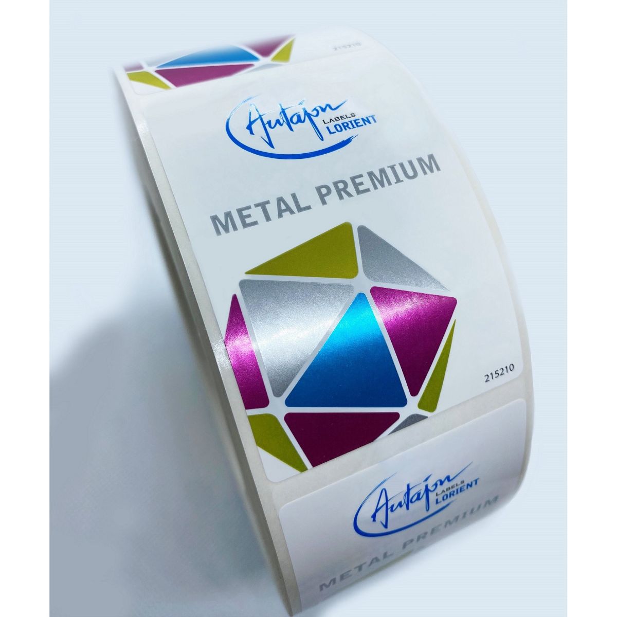 Étiquette avec encres métalisées