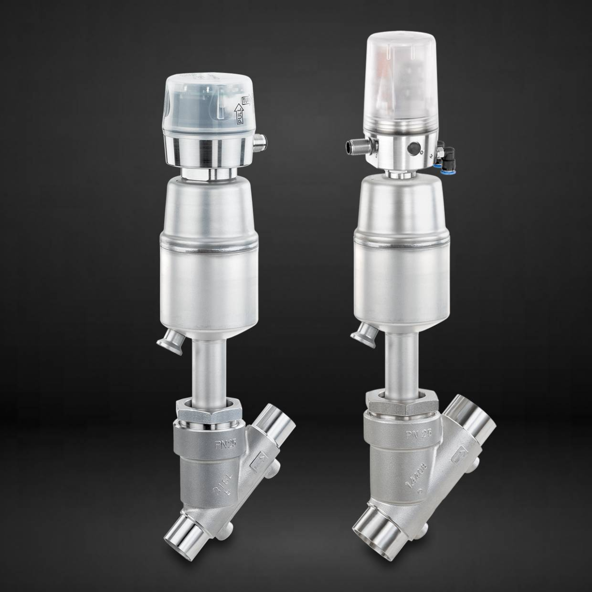 GEMÜ 550 Pneumatically operated angle seat globe valve