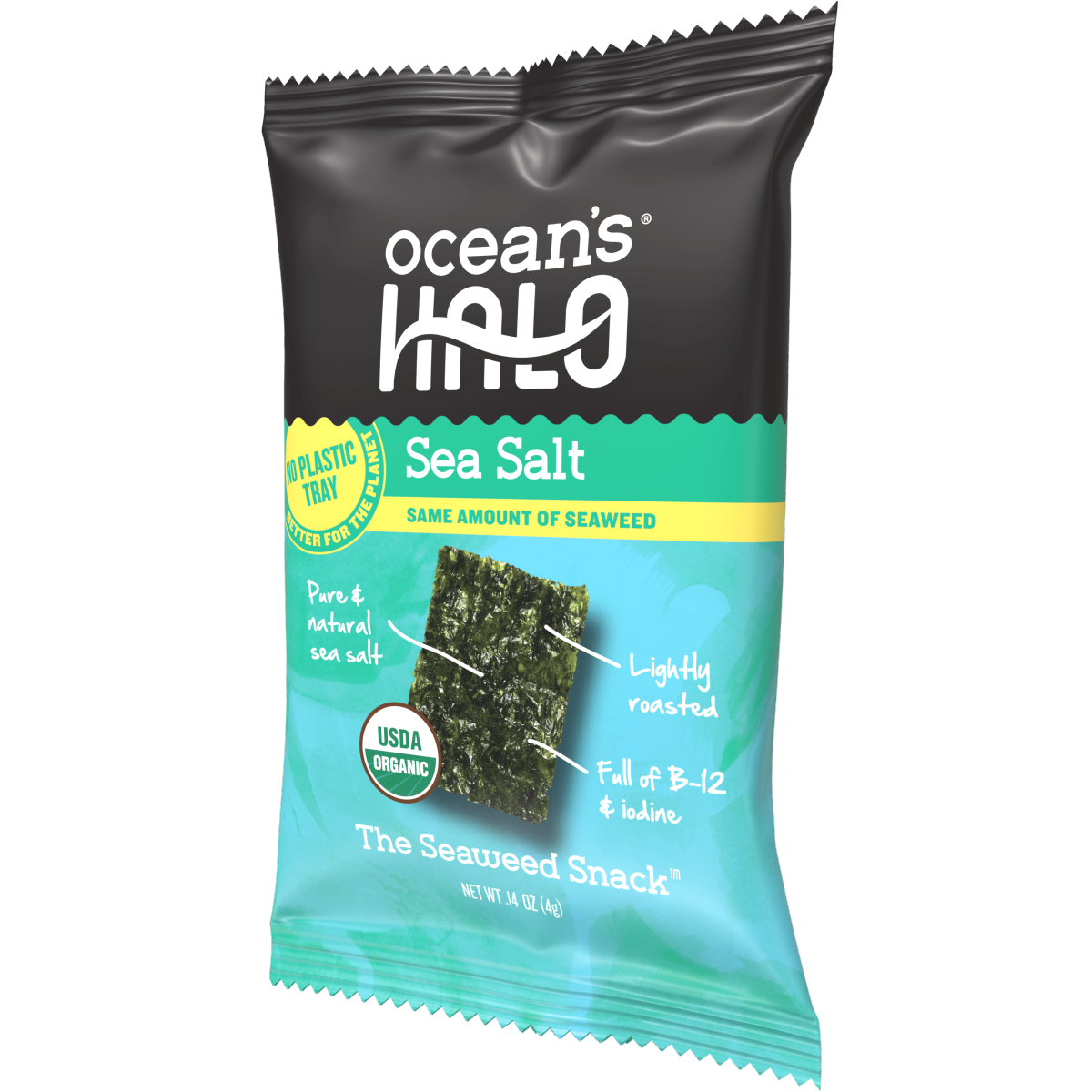 Trayless Organic Sea Salt Seaweed Snack (No Plastic Tray)