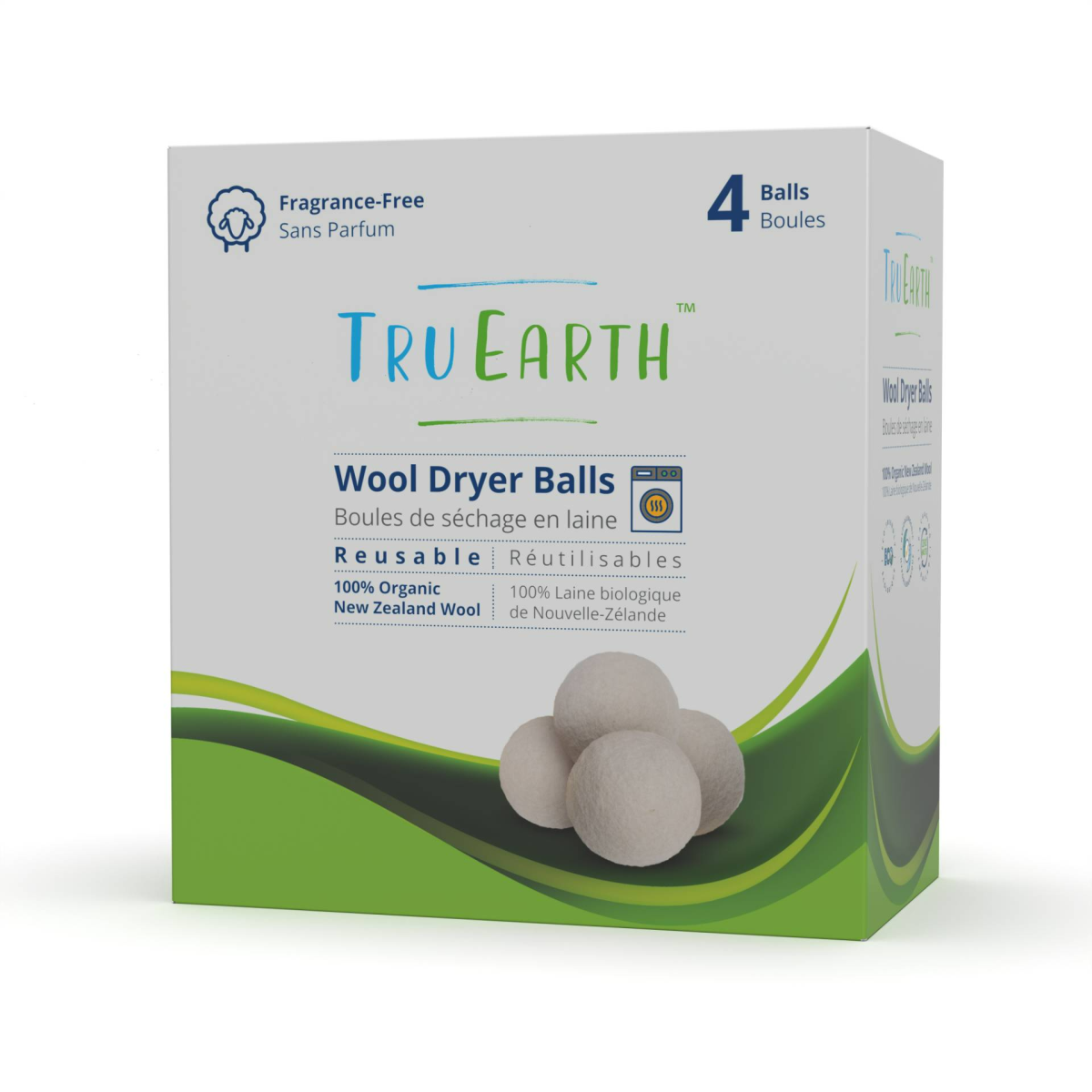 Tru Earth Wool Dryer Balls, 4-balls