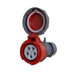 Power CEE contrastekker 5-polig 32A IP67 rood
