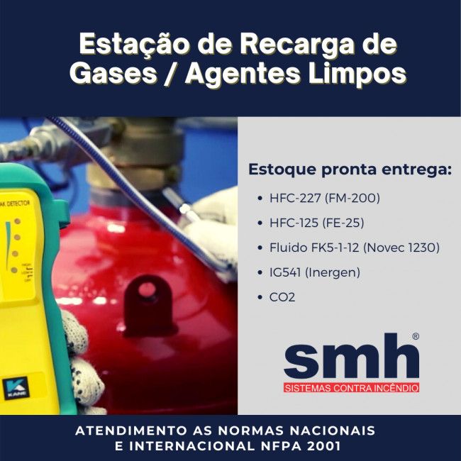 Recarga de Gases para Combate a Incêndio - Agentes Químicos e Inertes