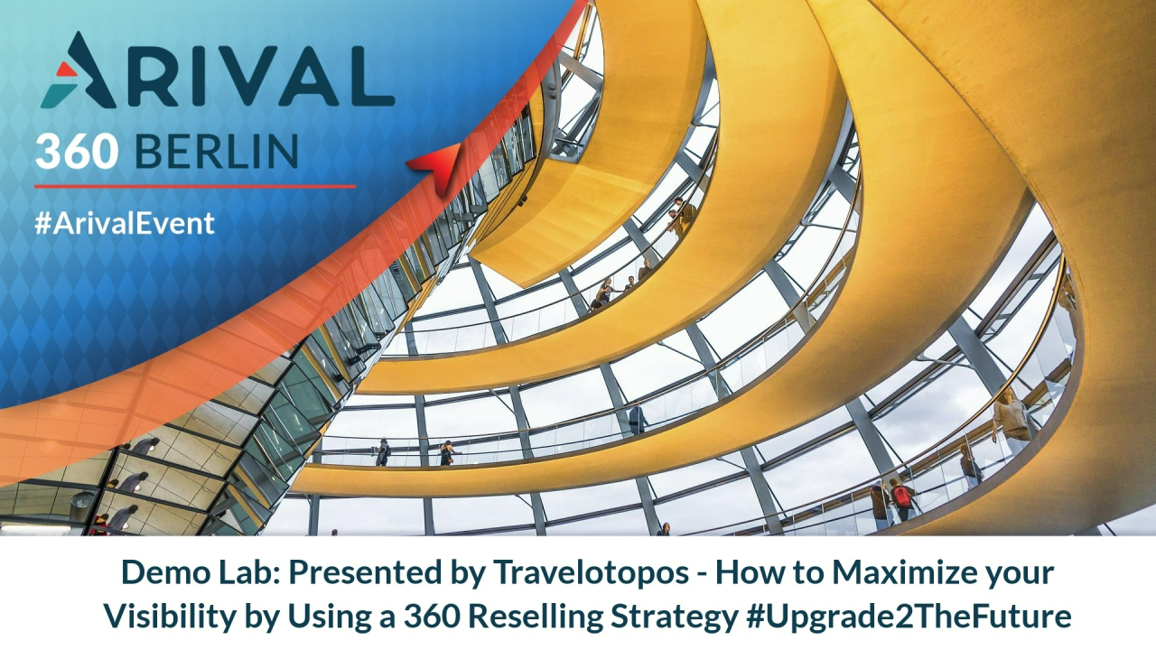 Demo Lab: Presented by Travelotopos - How to Maximize your Visibility by Using a 360 Reselling Strategy #Upgrade2TheFuture