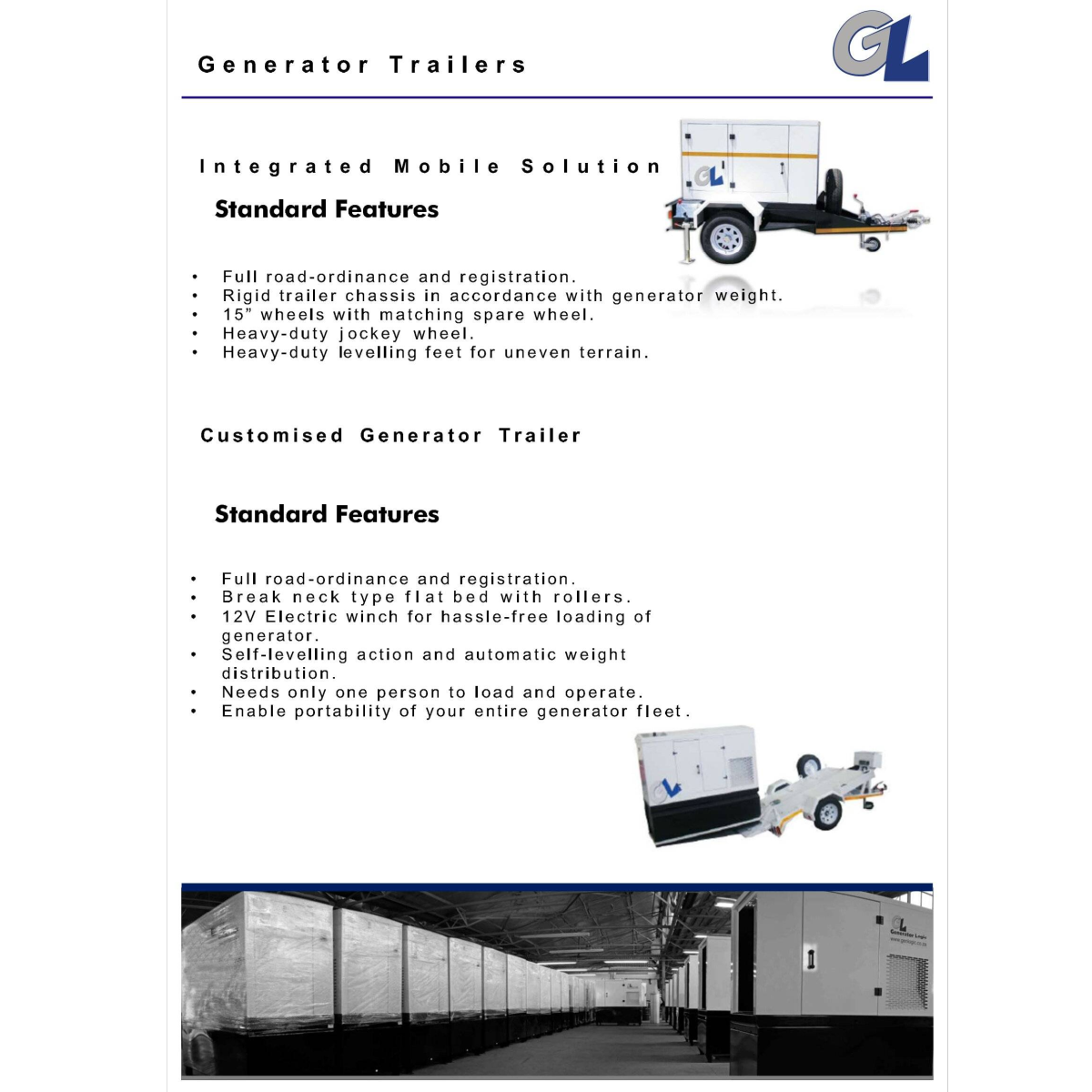 Integrated Mobile Solutions and Customised Generator Trailers