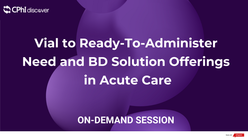 Vial to Ready-To-Administer Need and BD Solution Offerings in Acute Care