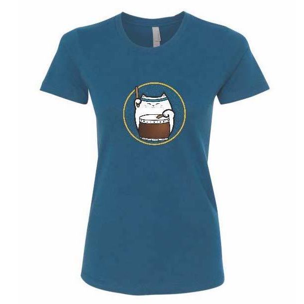 TaikoCat WOMENs Cut Cool Blue / Turquoise T-shirts