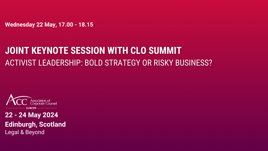 Joint Keynote Session - Activist Leadership: Bold Strategy or Risky Business?