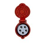 Power CEE contrastekker 5-polig 16A IP44 rood