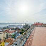 In Lapa with terrace and river front view