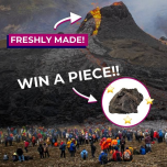 WIN a piece of freshly formed lava rock from Iceland's erupting volcano!
