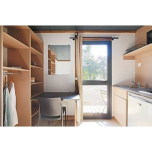 Double studio avec salle de bain partagée