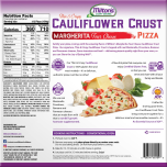 Margherita Four Cheese Cauliflower Crust Pizza