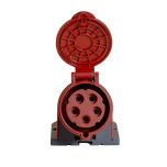 Power CEE opbouw wandcontactdoos 5-polig 32A IP44 rood
