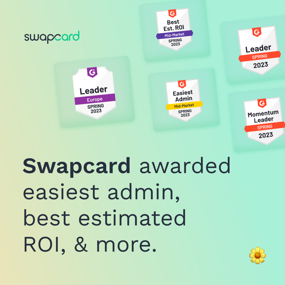 Swapcard Awarded Easiest Admin, Best Estimated ROI, & more.
