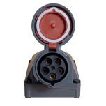 Power CEE opbouw wandcontactdoos 5-polig 125A IP67 rood