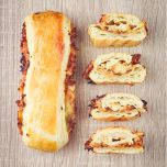 Gamme de suisses salés : Poulet à la Mexicaine, Pesto & chèvre frais, Cheddar & oignons frits, Lardons & emmental