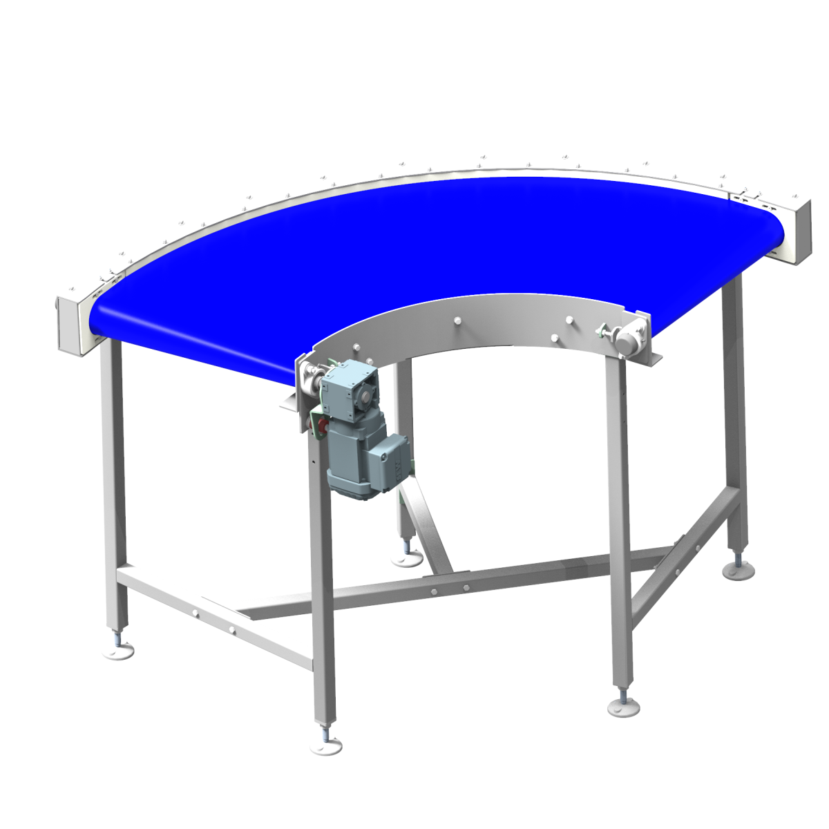 Curved belt conveyor