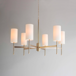 Stem Chandelier with Silk