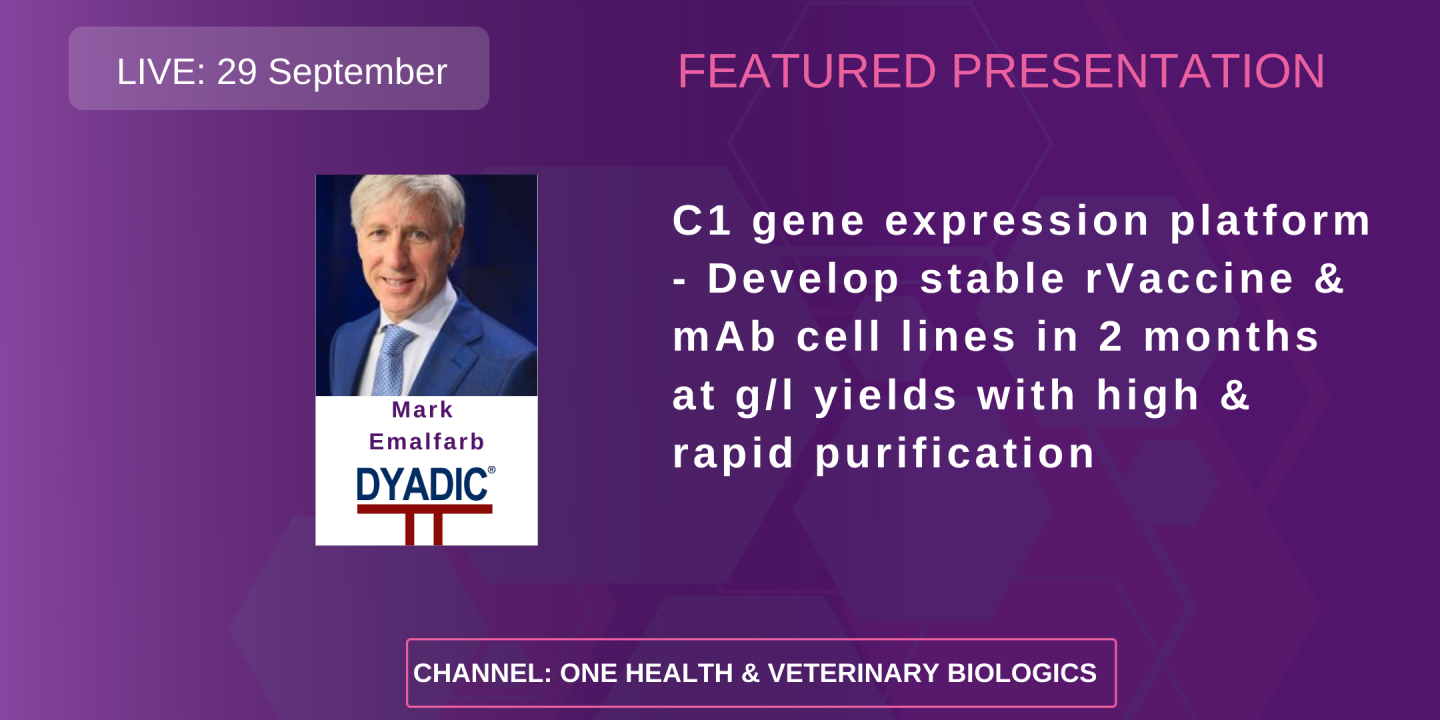 C1 Gene Expression Platform - Develop Stable rVaccine & mAb Cell Lines In 2 Months at g/l Yields with High & Rapid Purification