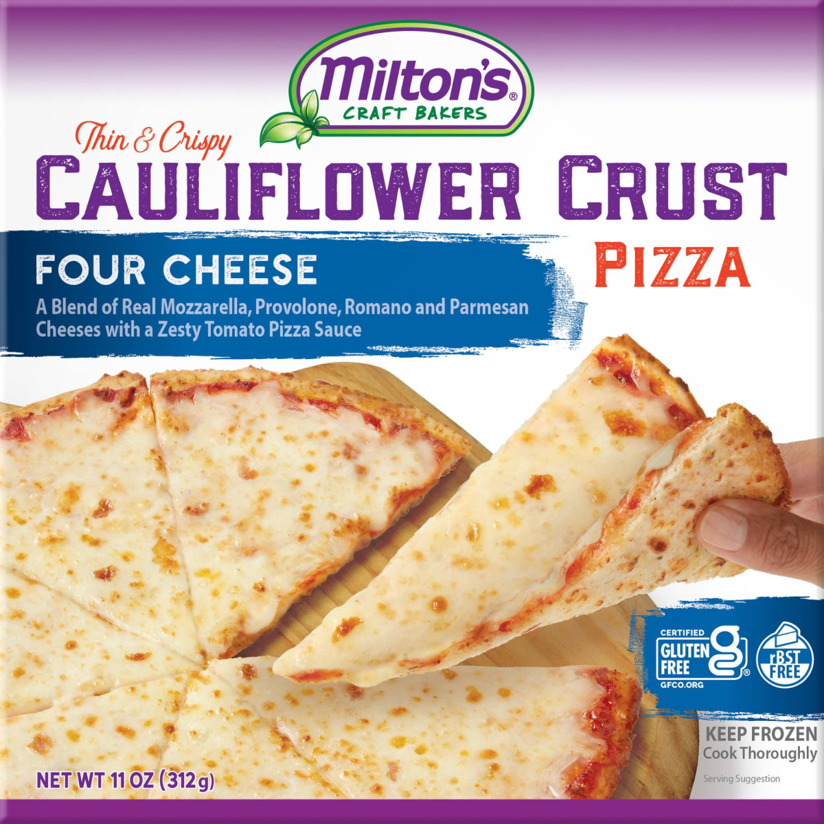 Four Cheese Cauliflower Crust Pizza