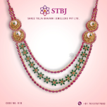 Ruby and Emerald haaram / necklace ( Precious Gem stone Jewellery )