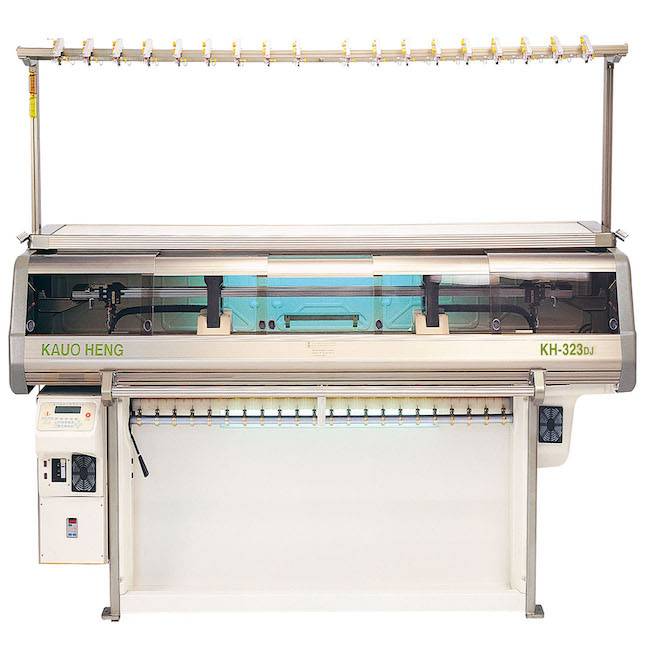 MÁQUINA RECTILÍNEA KAUO HENG CUELLO SEMI-JACQUARD, SISTEMA DOBLE KH-323DJ