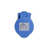 Power CEE contrastekker 3-polig 16A IP44 blauw