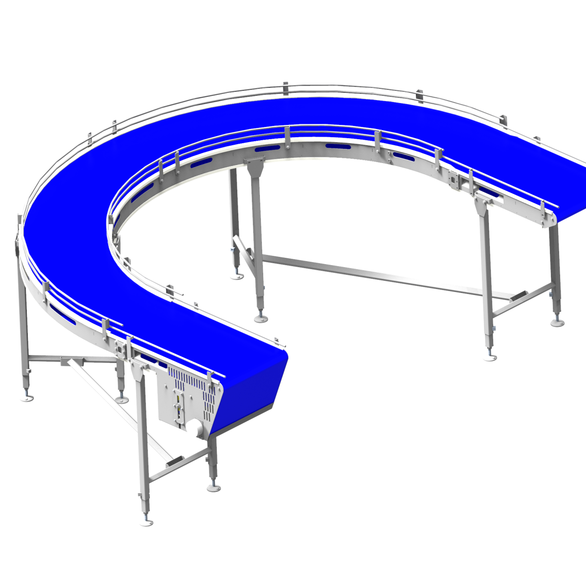Curved modular belt conveyor