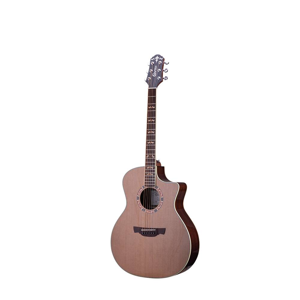 Violão G. Audit. com Cutway Tampo Solid Cedar Fundo e Lateral em Rosewood com Equalizador LR-T NX Gloss com Bag – STG D-18-CE – Crafter