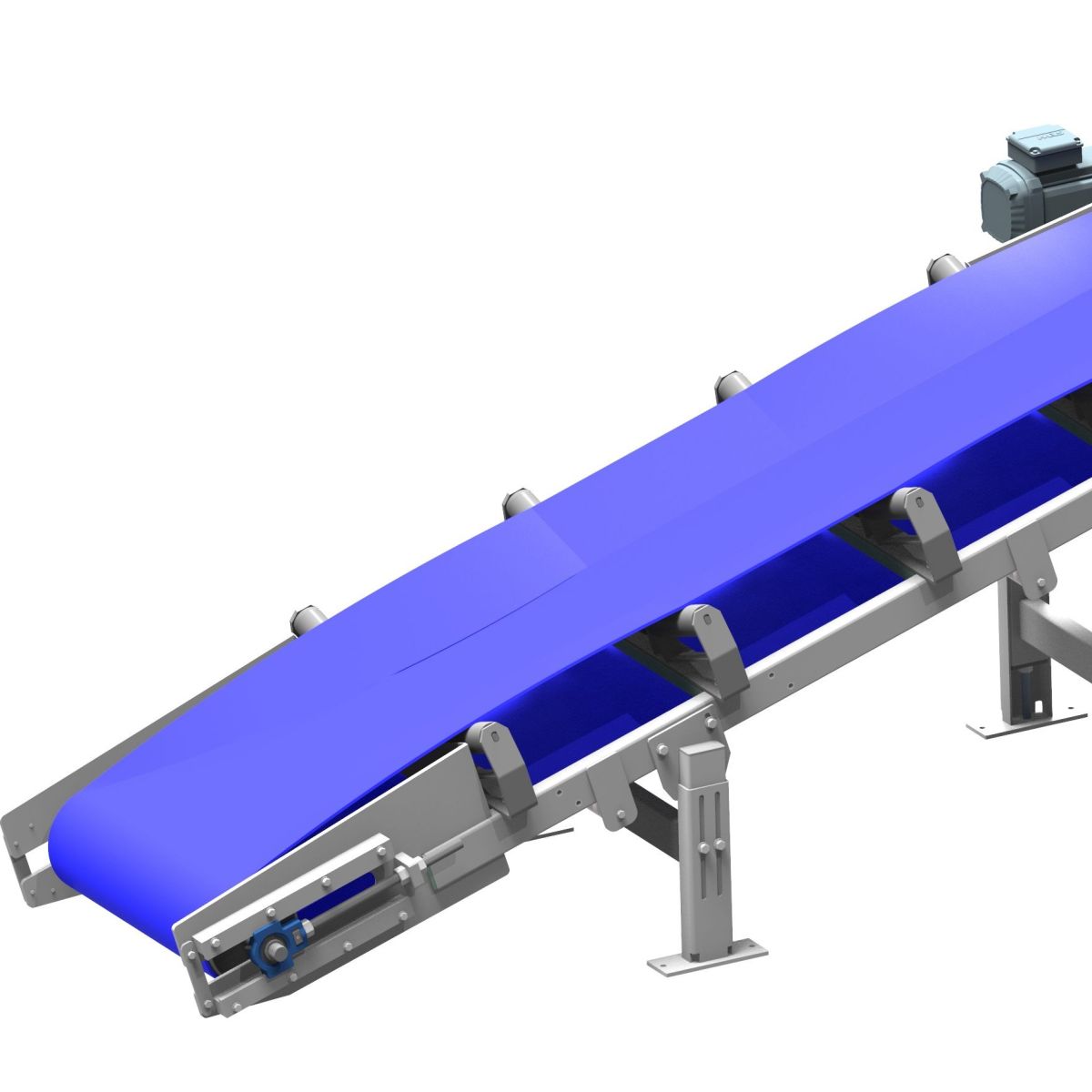 Straight trough belt conveyor