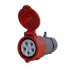 Power CEE contrastekker 5-polig 32A IP44 rood